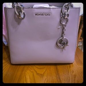 Silver Michael Kors crossbody bag